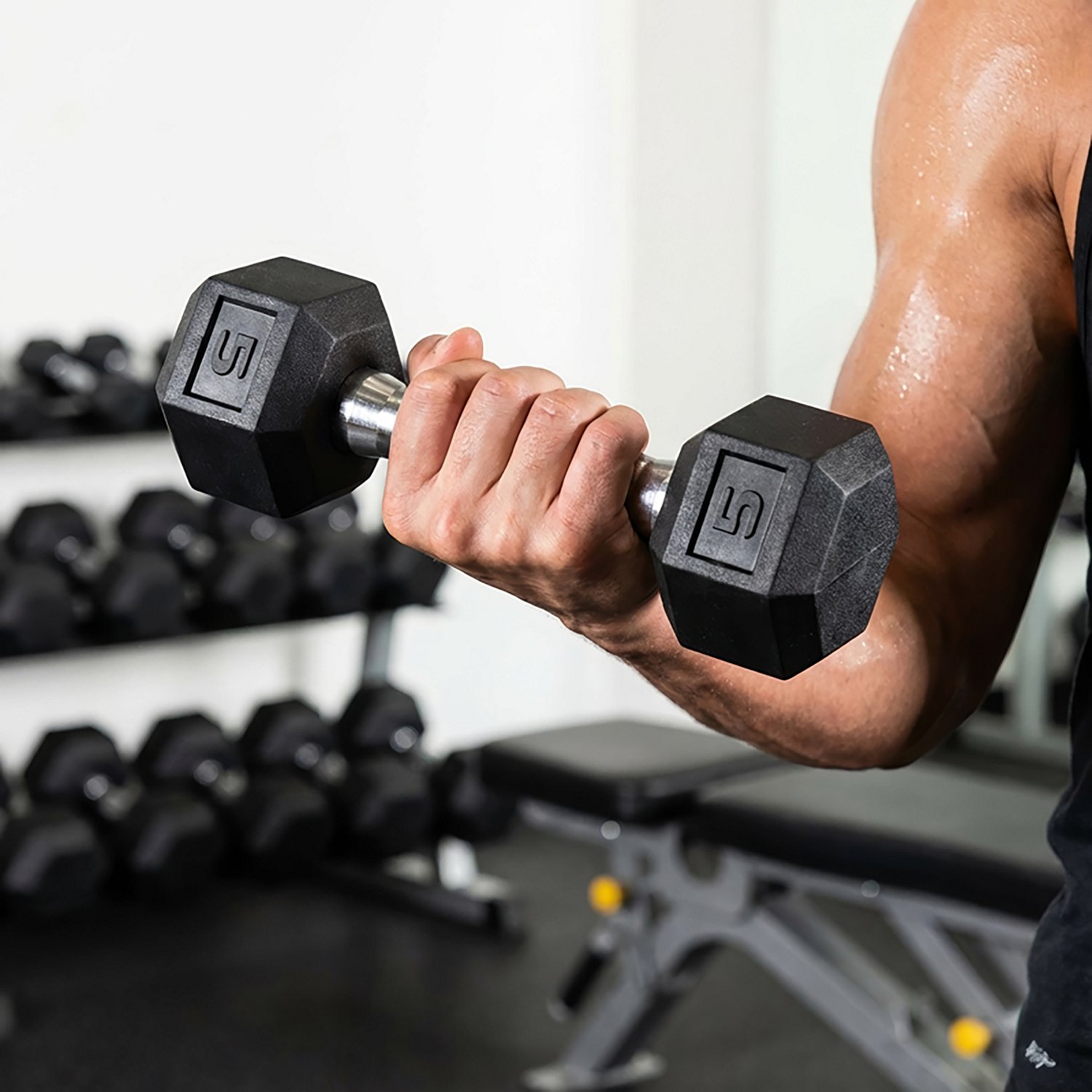 CAP Barbell 5 lb. Coated Hex Dumbbell - Single - view number 7