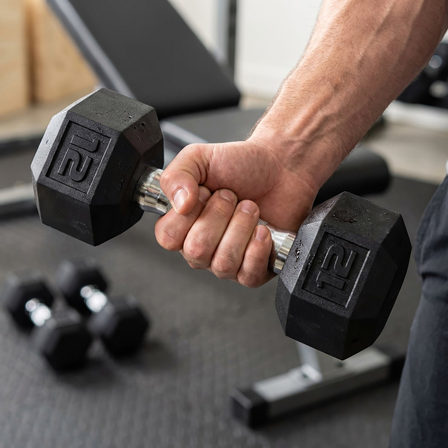 CAP Barbell 12 lb. Coated Hex Dumbbell - Single - view number 7