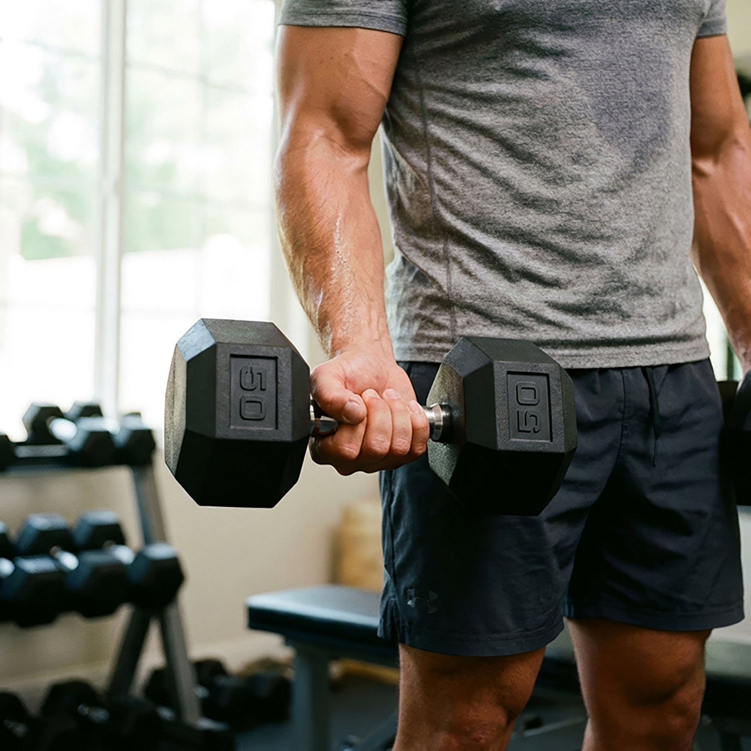 CAP Barbell 50 lb. Coated Hex Dumbbell - Single - view number 8