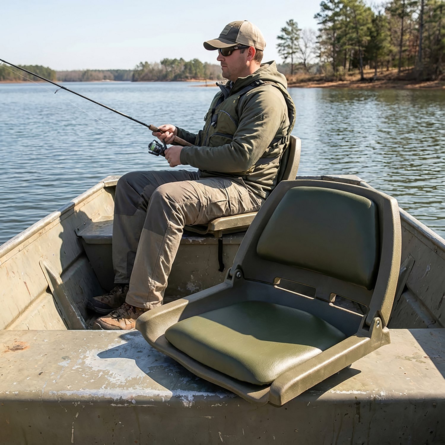 Marine Raider Padded Fold Down Boat Seat - view number 3
