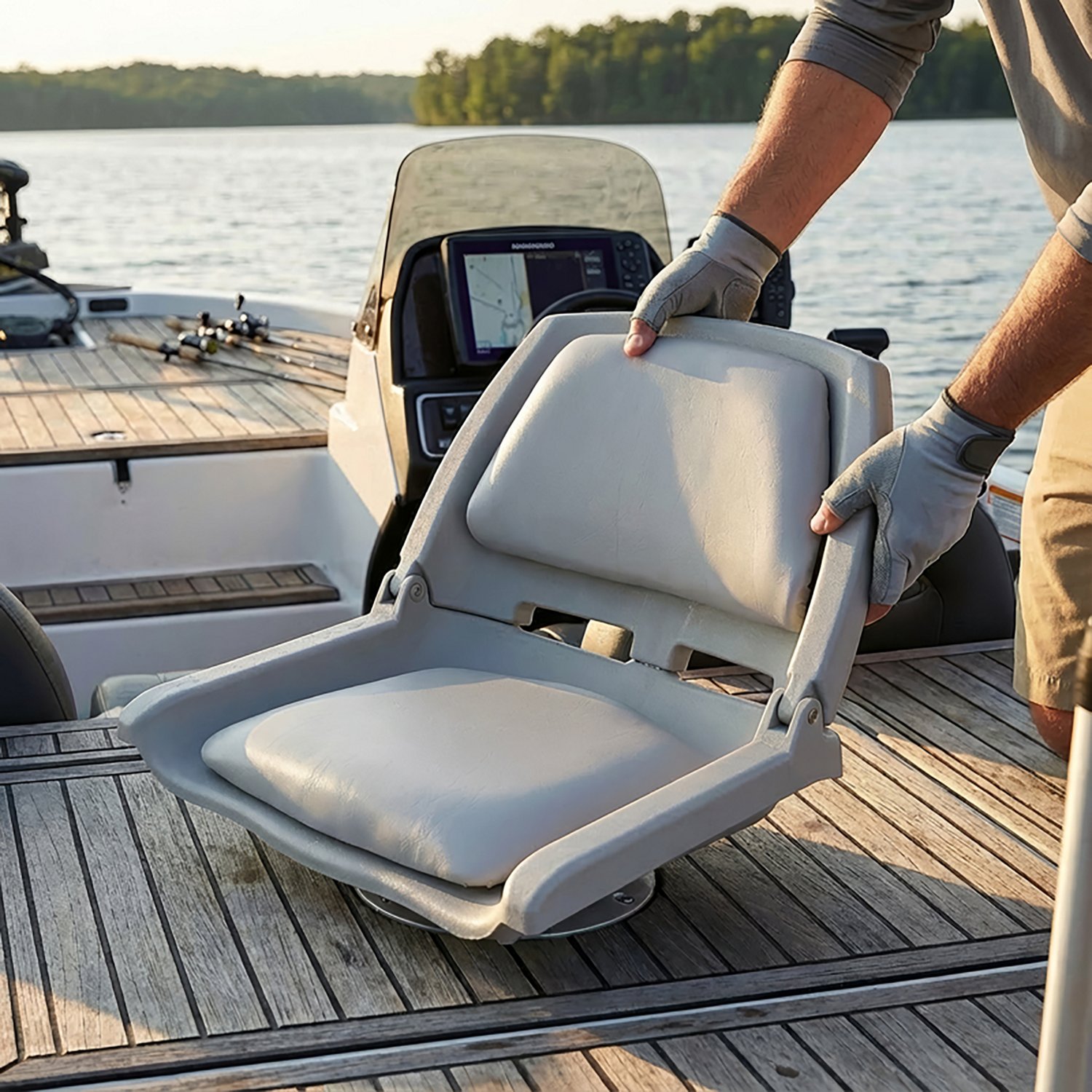 Marine Raider Padded Fold Down Boat Seat - view number 4