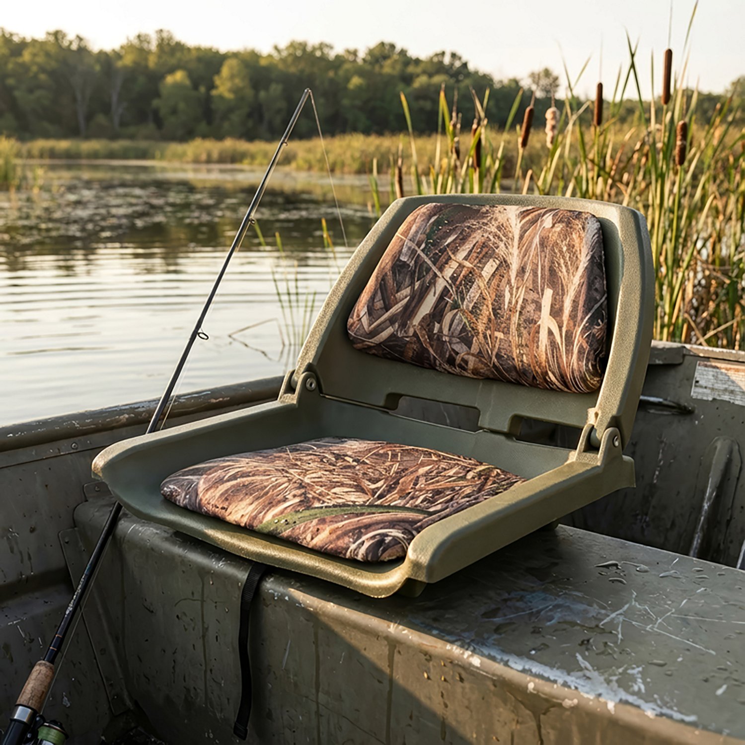 Marine Raider Realtree Max-5® Padded Fold Down Boat Seat                                                                        - view number 4