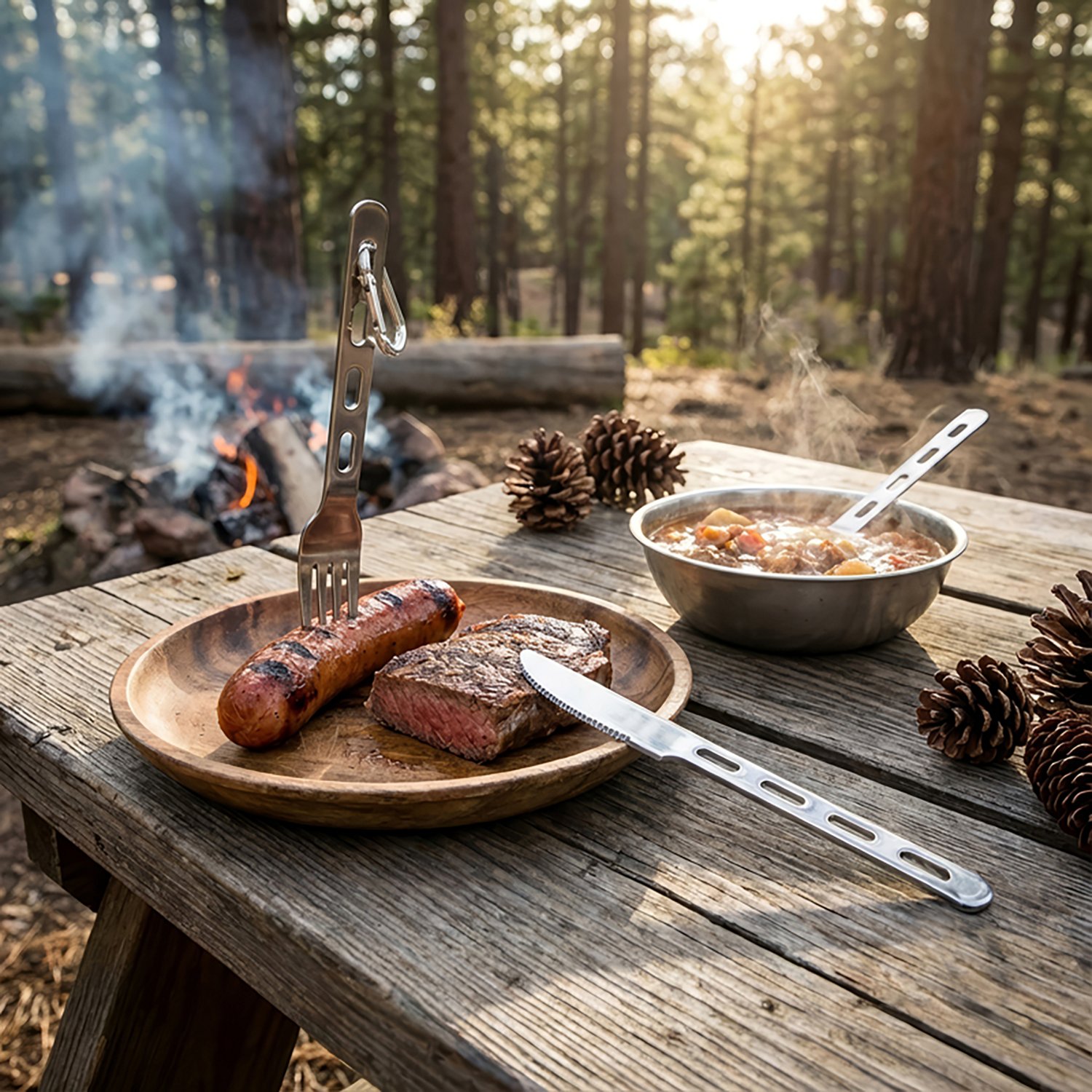 GSI Outdoors Glacier Stainless Steel 3-Piece Ring Cutlery - view number 2