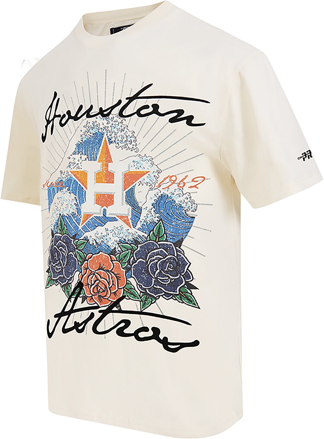 Pro Standard Men's Houston Astros Wave and Roses CJ Drop Shoulder Short Sleeve T-shirt - view number 3