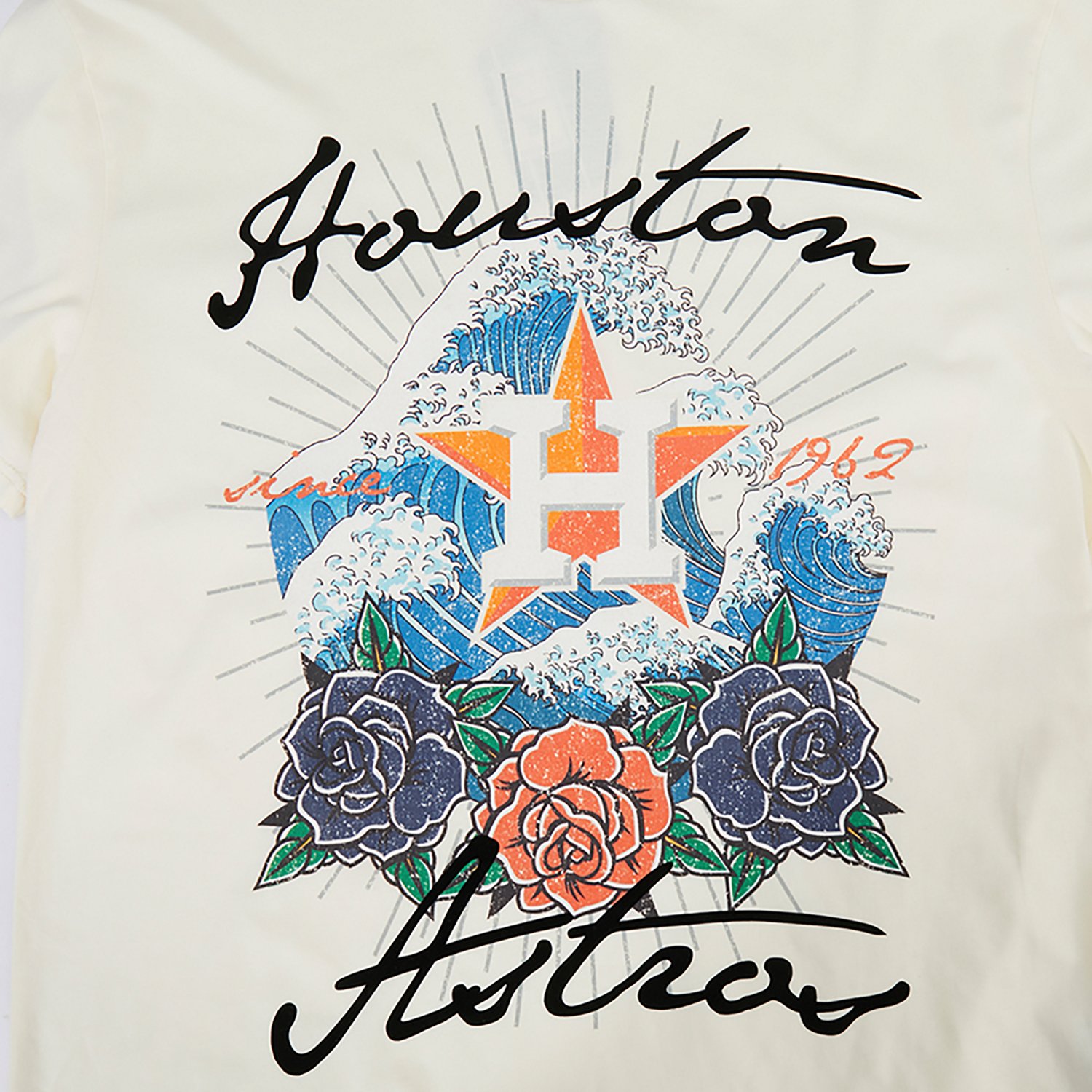 Pro Standard Men's Houston Astros Wave and Roses CJ Drop Shoulder Short Sleeve T-shirt - view number 5