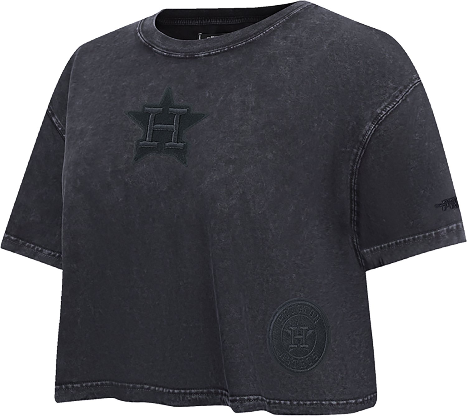 Pro Standard Women's Houston Astros Washed Classic Enzyme Wash Short Sleeve Boxy T-shirt - view number 3