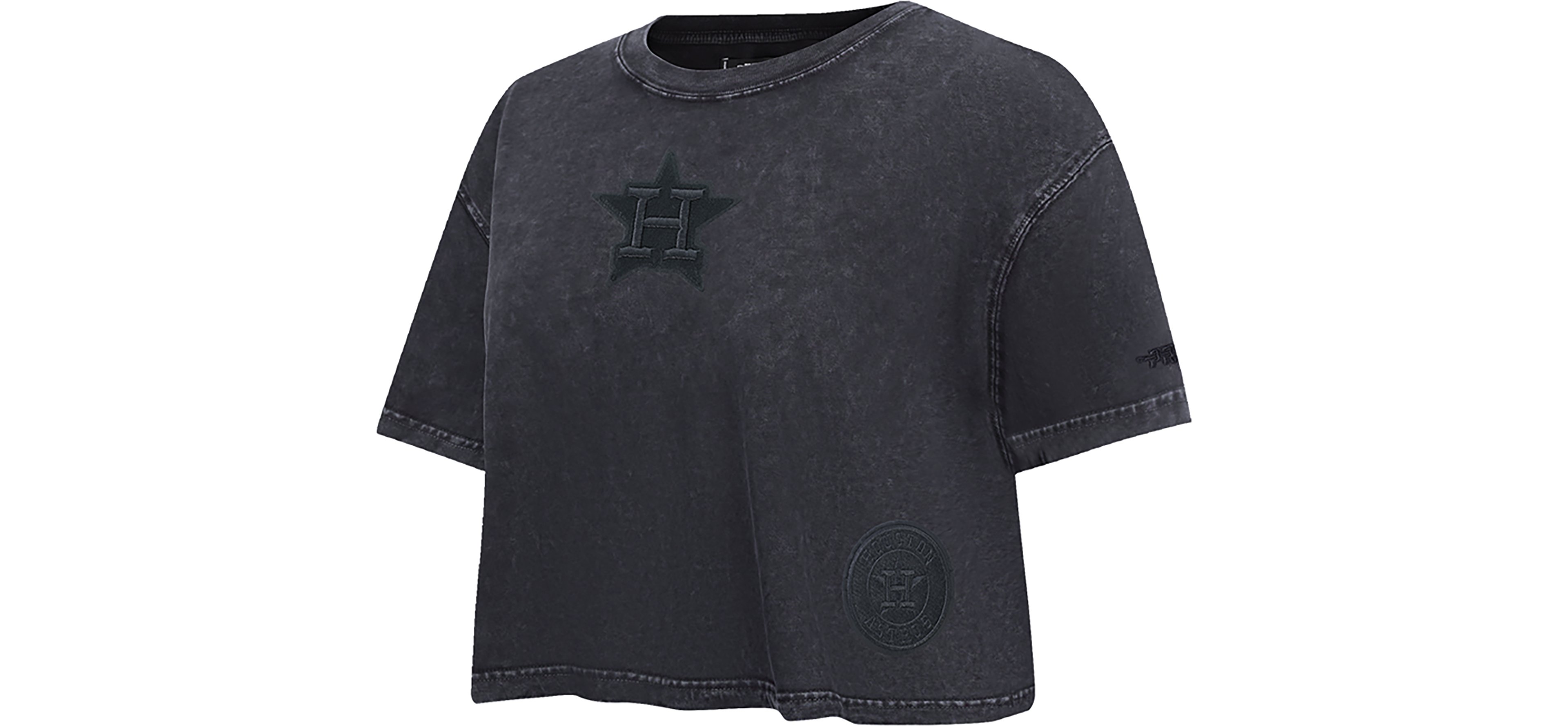 Pro Standard Women's Houston Astros Washed Classic Enzyme Wash Short Sleeve Boxy T-shirt