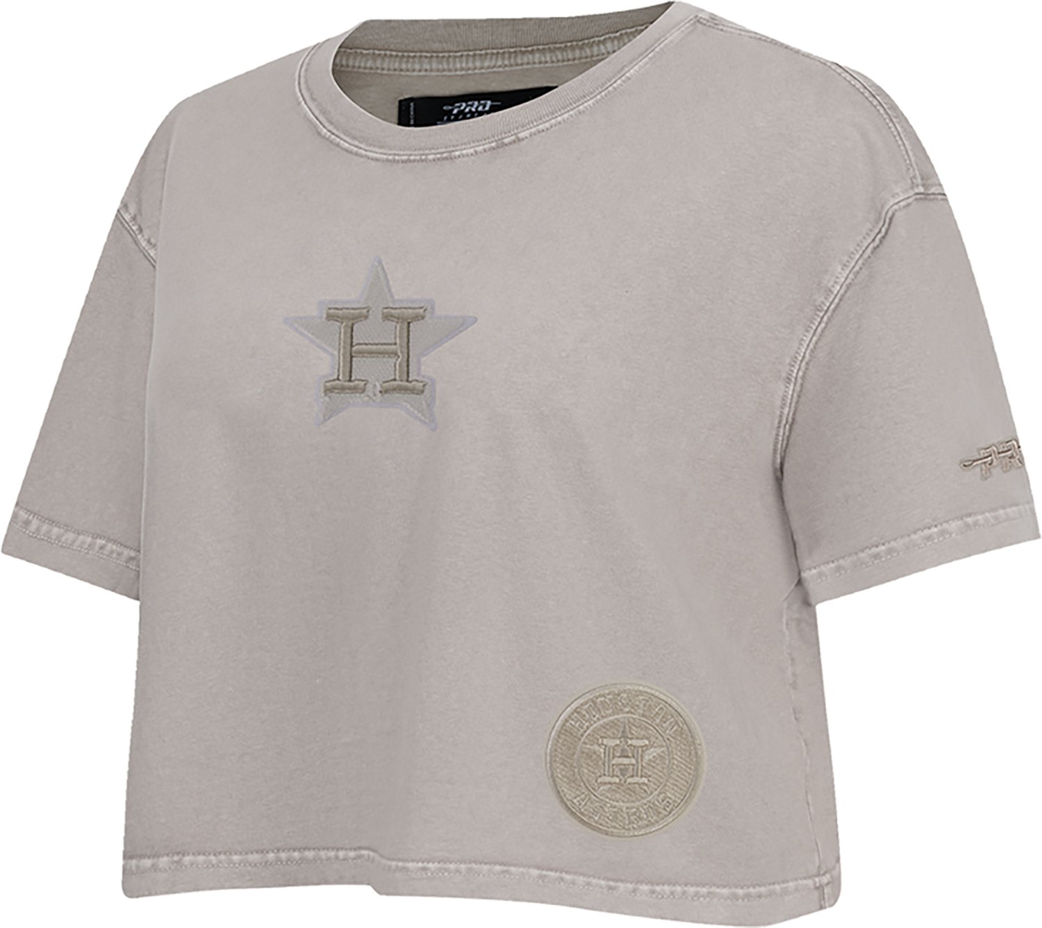 Pro Standard Women's Houston Astros Washed Classic Enzyme Wash Short Sleeve Boxy T-shirt - view number 3