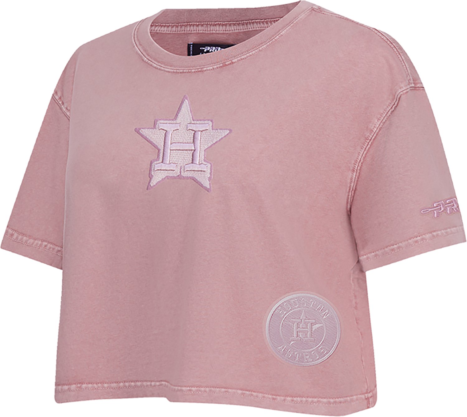Pro Standard Women's Houston Astros Washed Classic Enzyme Wash Short Sleeve Boxy T-shirt - view number 3