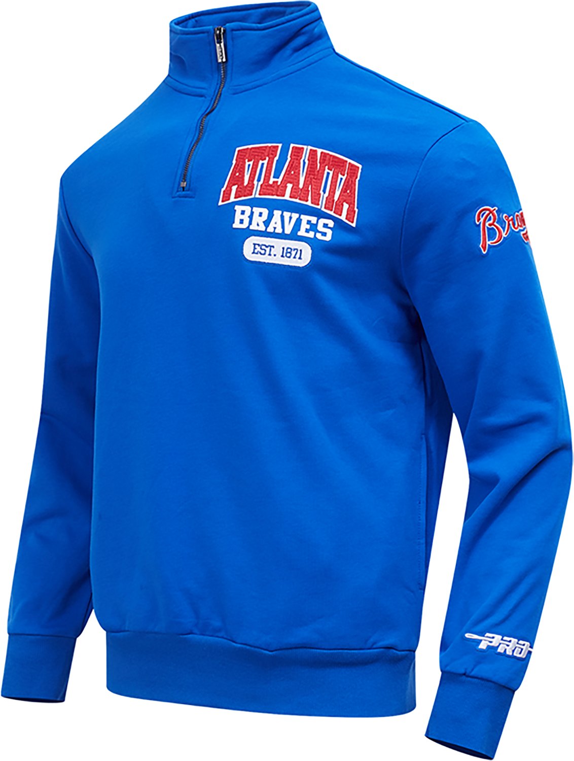 Pro Standard Men's Atlanta Braves City Arch Fleece 1/4-Zip Jacket - view number 3
