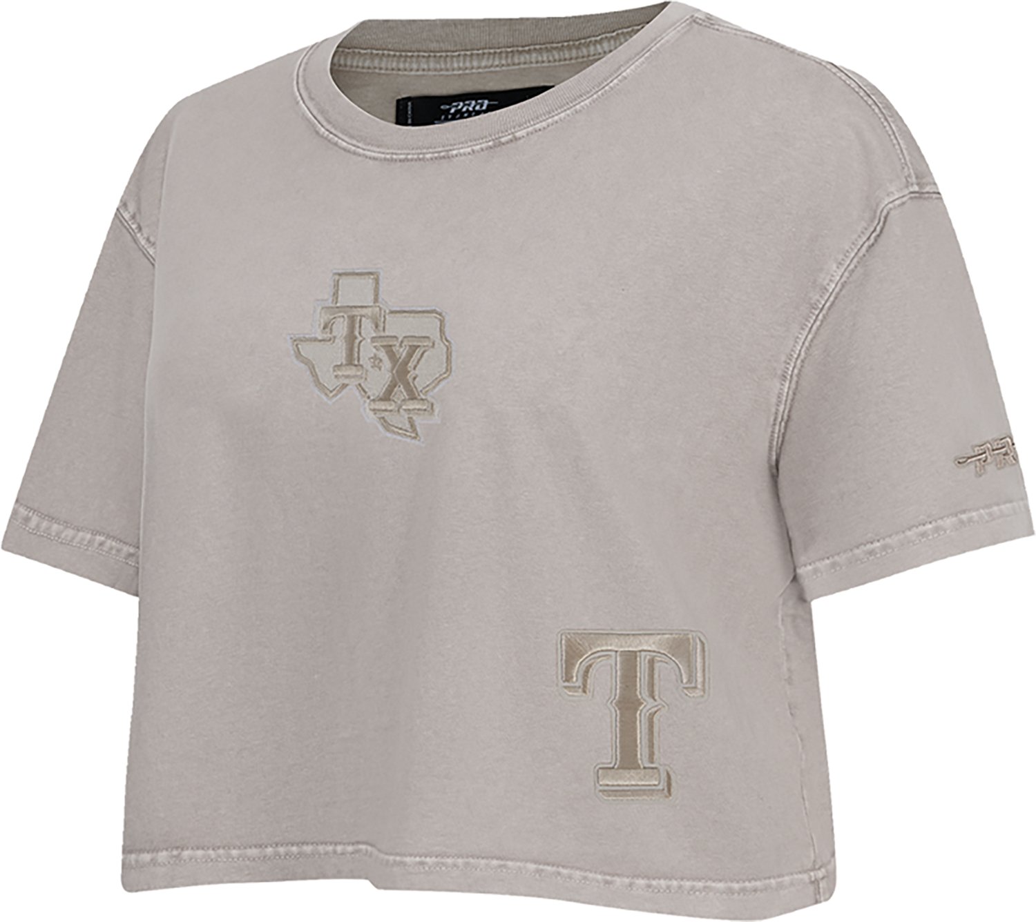 Pro Standard Women's Texas Rangers Washed Classic Enzyme Wash Short Sleeve Boxy T-shirt - view number 3