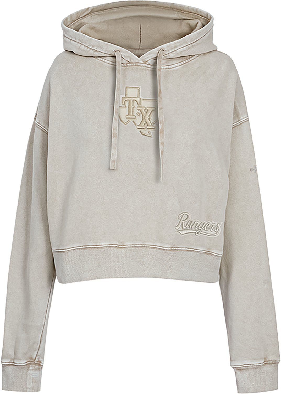 Pro Standard Women's Texas Rangers Washed Classic Enzyme Wash Long Sleeve Hoodie