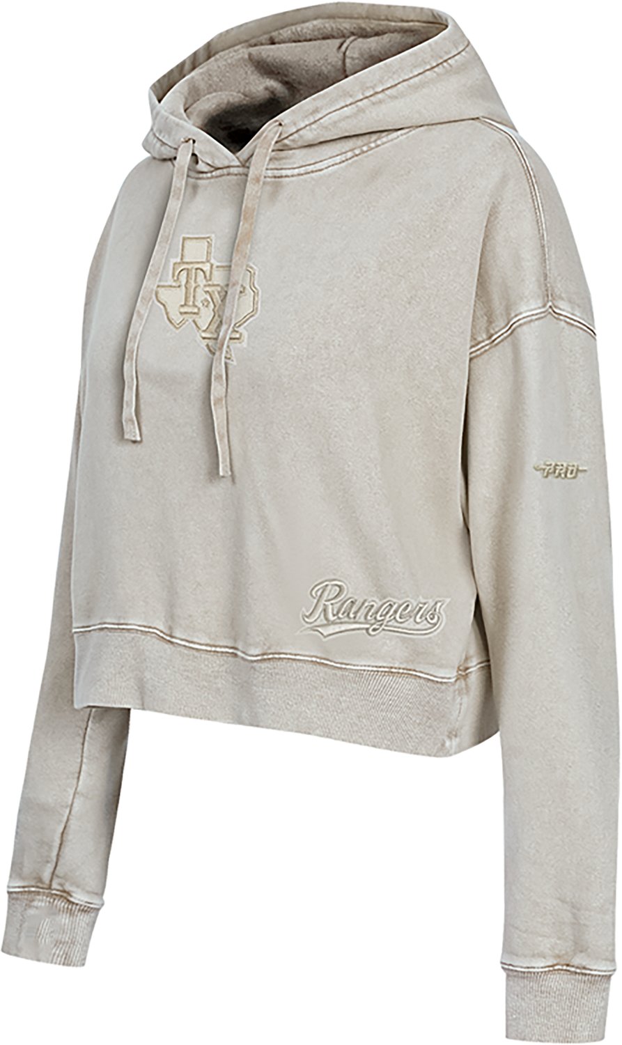 Pro Standard Women's Texas Rangers Washed Classic Enzyme Wash Long Sleeve Hoodie