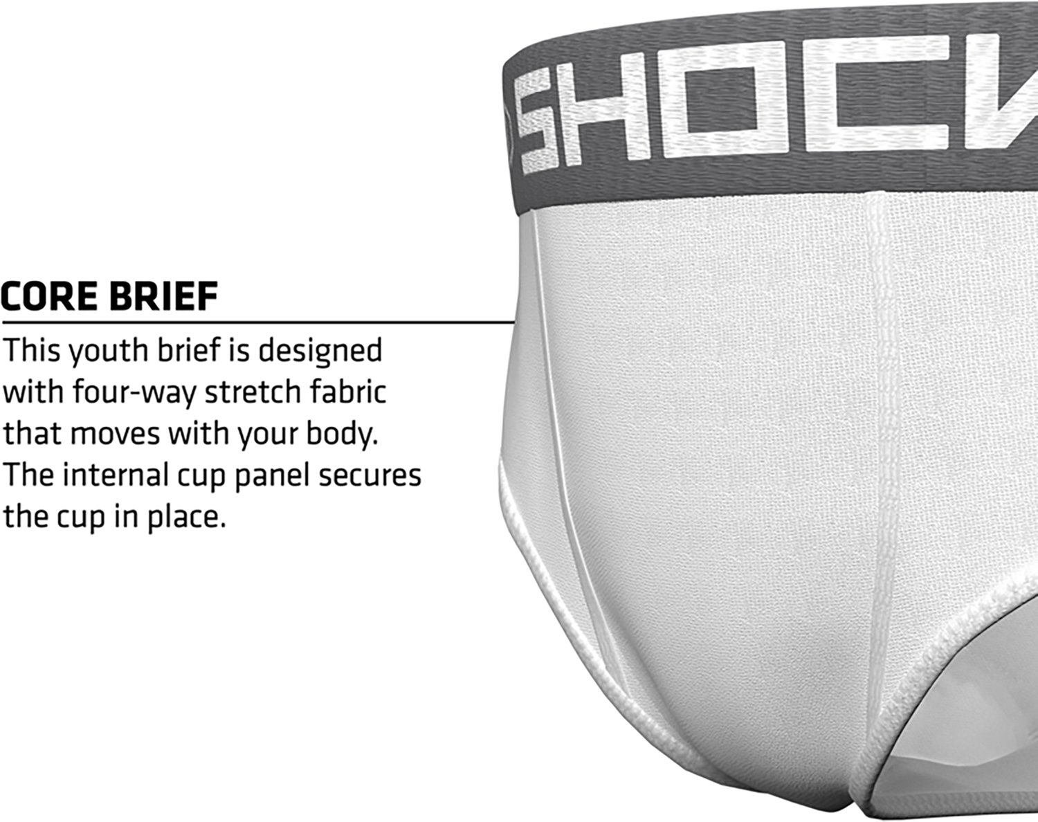 Shock Doctor Youth Core Brief with Bio-Flex 2.0 Cup - view number 2