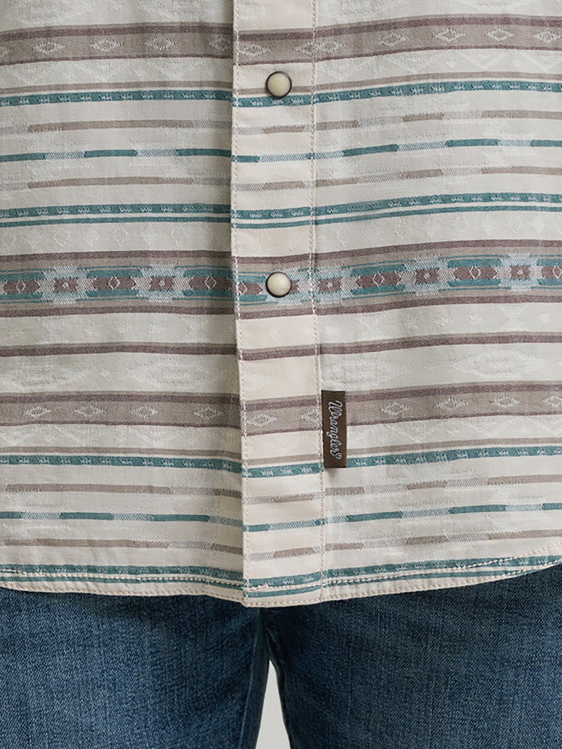 Wrangler Men's Retro Premium Snap Printed Long Sleeve Button Up Shirt - view number 4