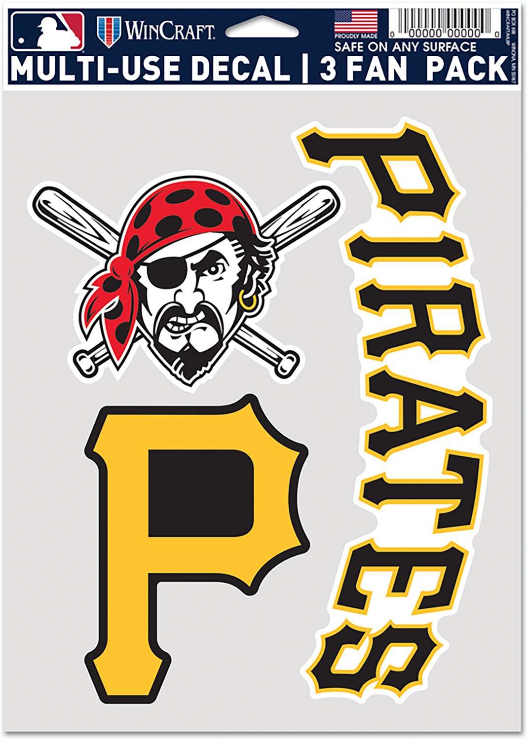 WinCraft Pittsburgh Pirates Multi-Use Fan Decal