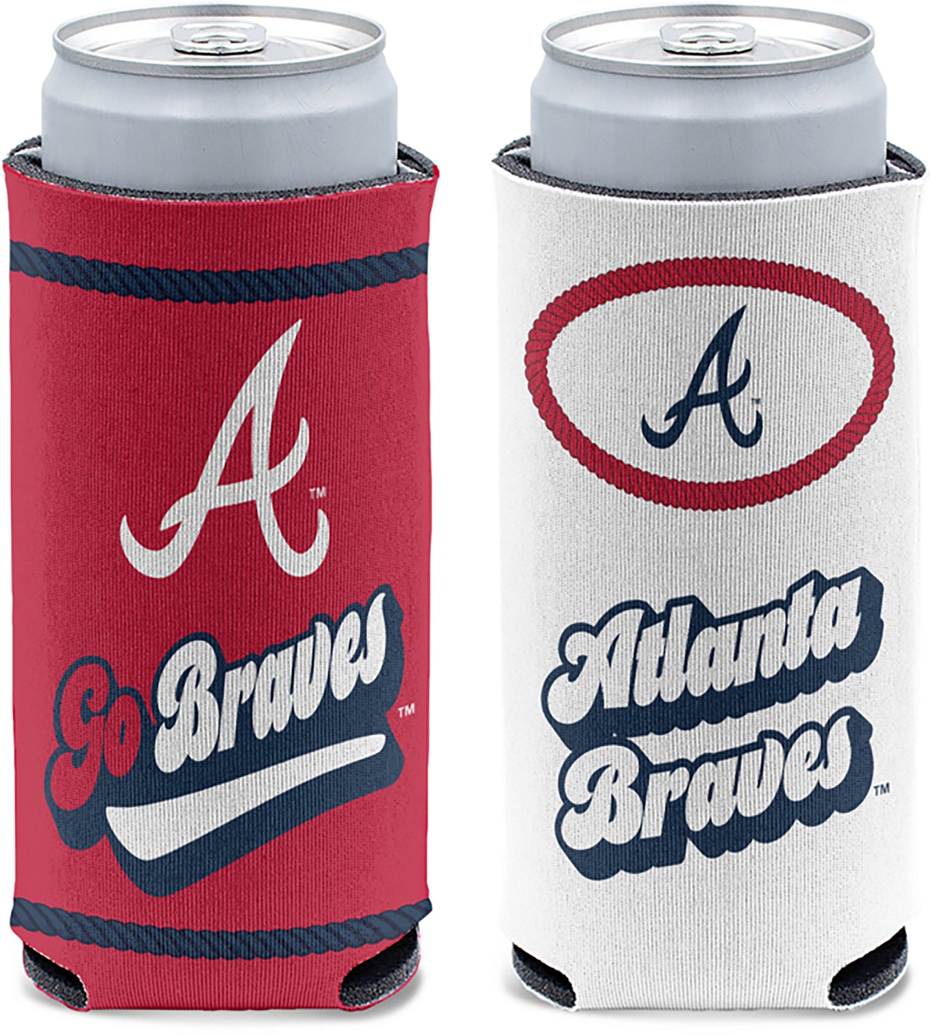 WinCraft Atlanta Braves Team Fan Slim Can Cooler