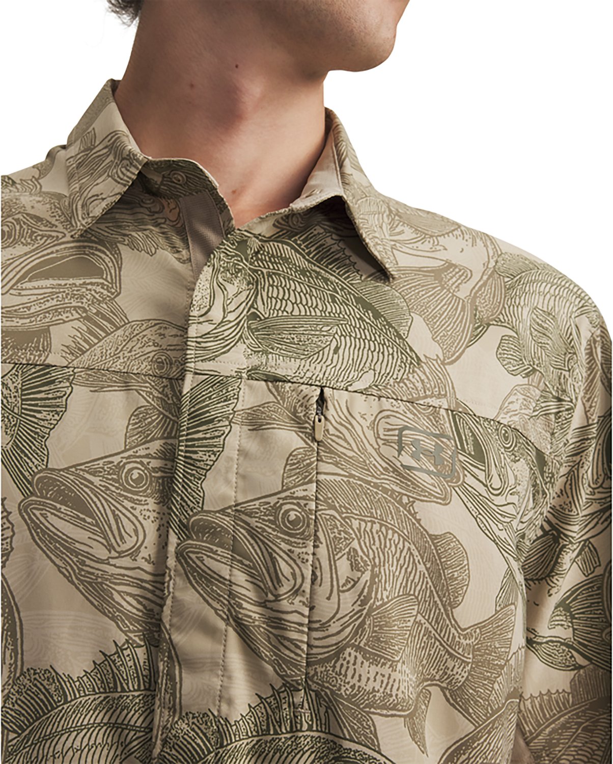 Under Armour Men's Shorebreak Fish Hybrid Printed Woven Shirt - view number 3