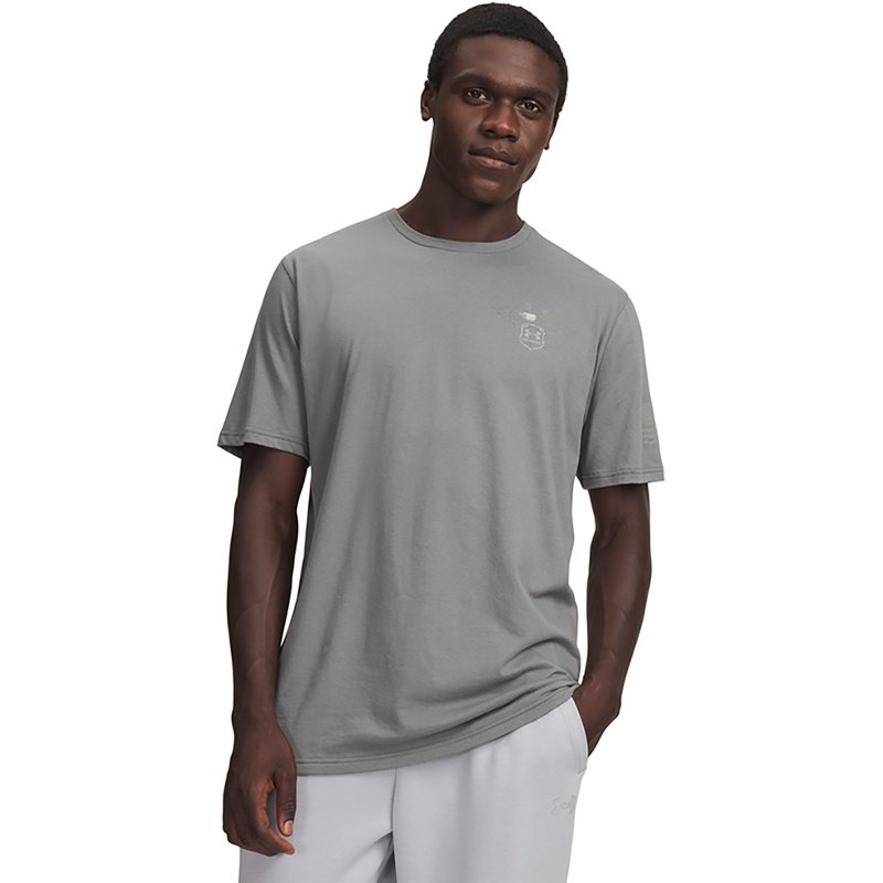 UNDER ARMOUR Mens Freedom Eagle Skull T-Shirt, Color: CLG/TNM, Size: 3XL (6009150-709-3XL)