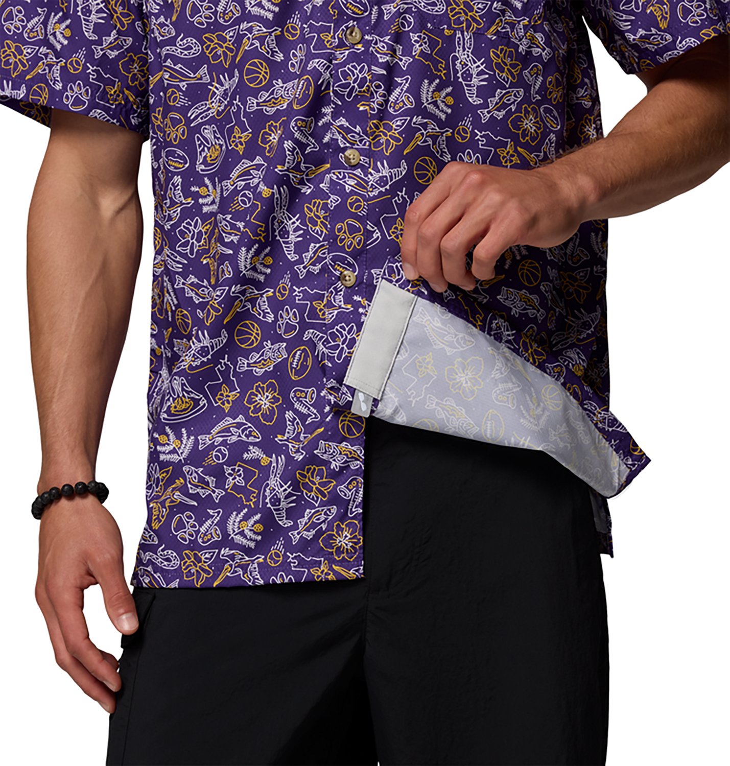 Columbia Sportswear Men's Louisiana State University Super Slack Tide Shirt - view number 4