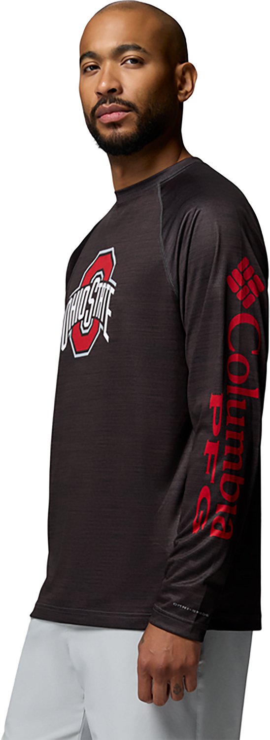 Columbia Sportswear Men's Ohio State University CLG Terminal Tackle Heather Long Sleeve Graphic T-shirt - view number 5