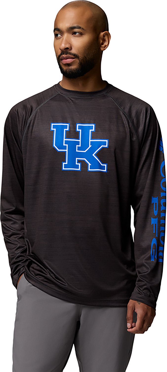 Columbia Sportswear Men's University of Kentucky CLG Terminal Tackle Heather Long Sleeve Graphic T-shirt