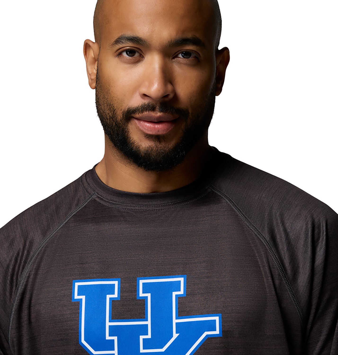 Columbia Sportswear Men's University of Kentucky CLG Terminal Tackle Heather Long Sleeve Graphic T-shirt - view number 3