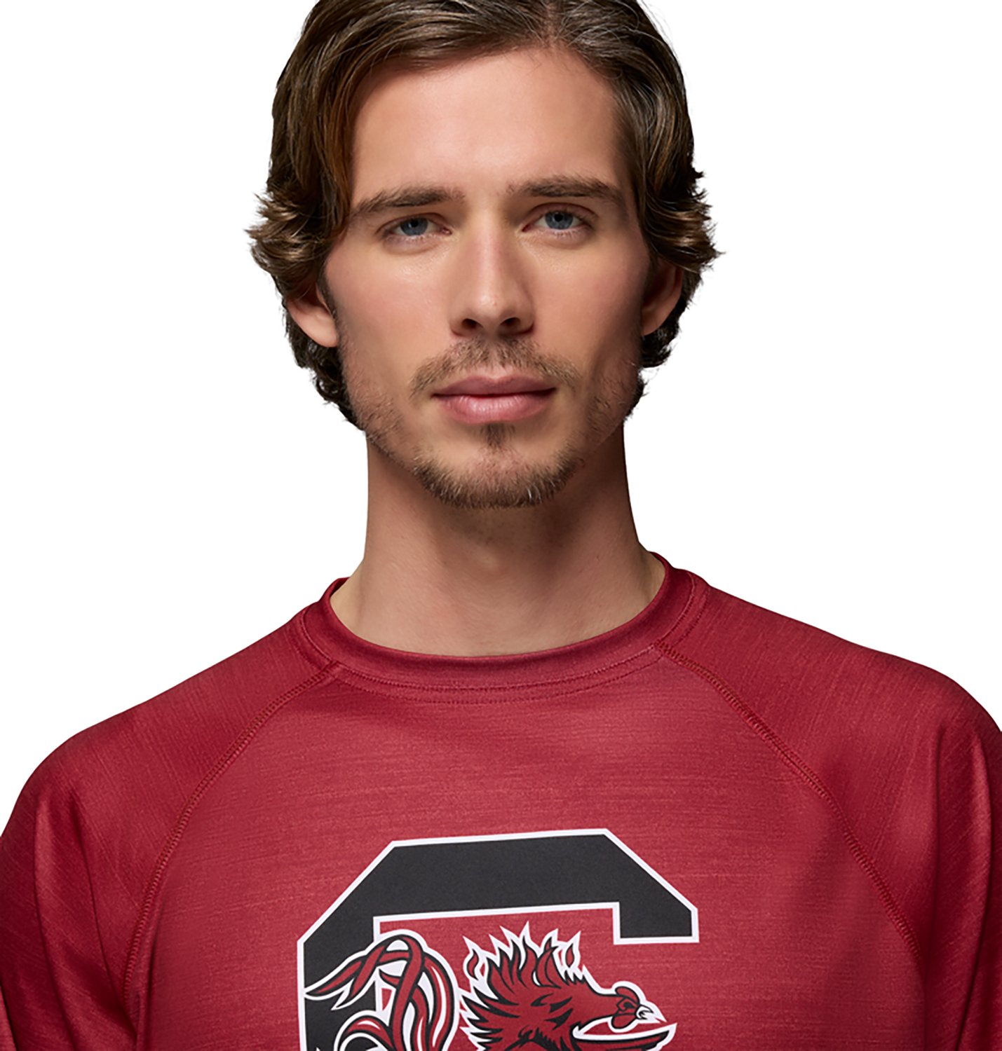 Columbia Sportswear Men's University of South Carolina CLG Terminal Tackle Heather Long Sleeve Graphic T-shirt - view number 3