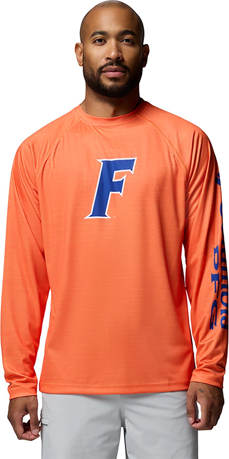 Columbia Sportswear Men's University of Florida CLG Terminal Tackle Heather Long Sleeve Graphic T-shirt