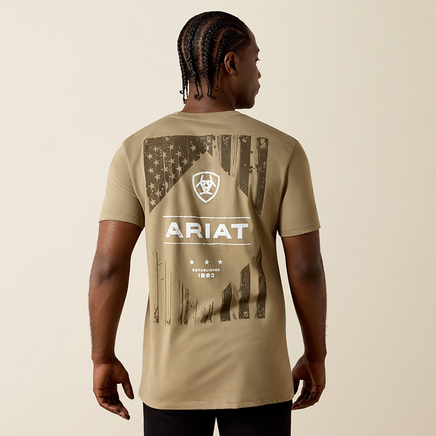 Ariat Men's Wooden Diamond Flag Graphic T-shirt - view number 2