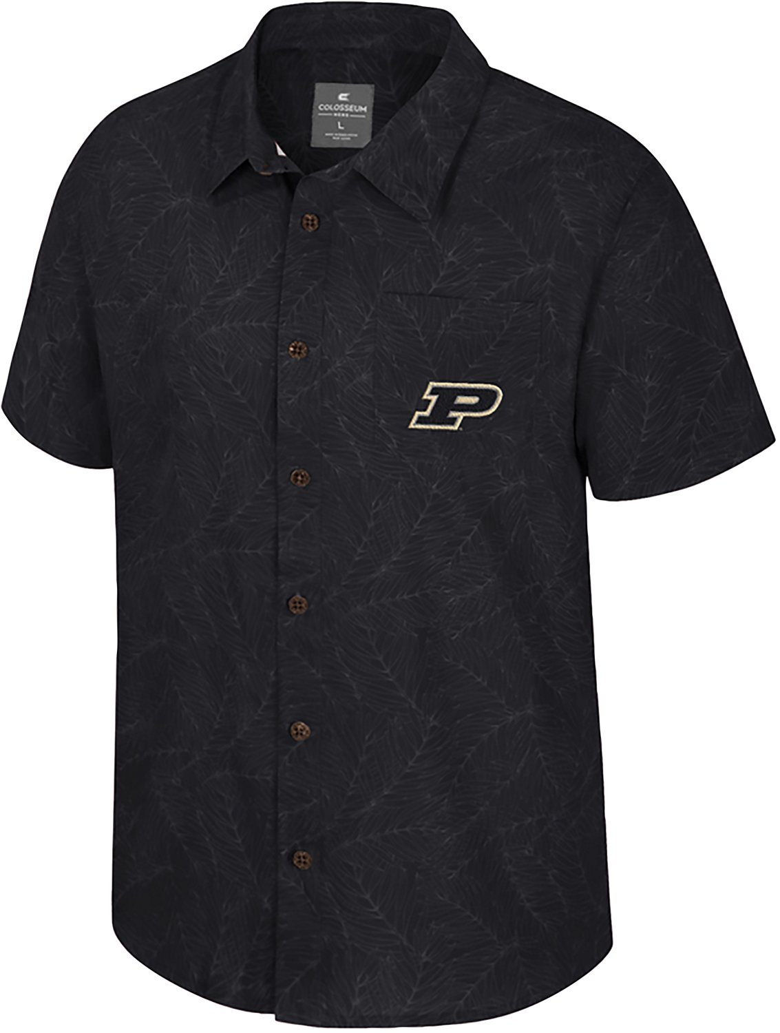 Colosseum Athletics Men's Purdue University Duncan Button Down Camp Shirt