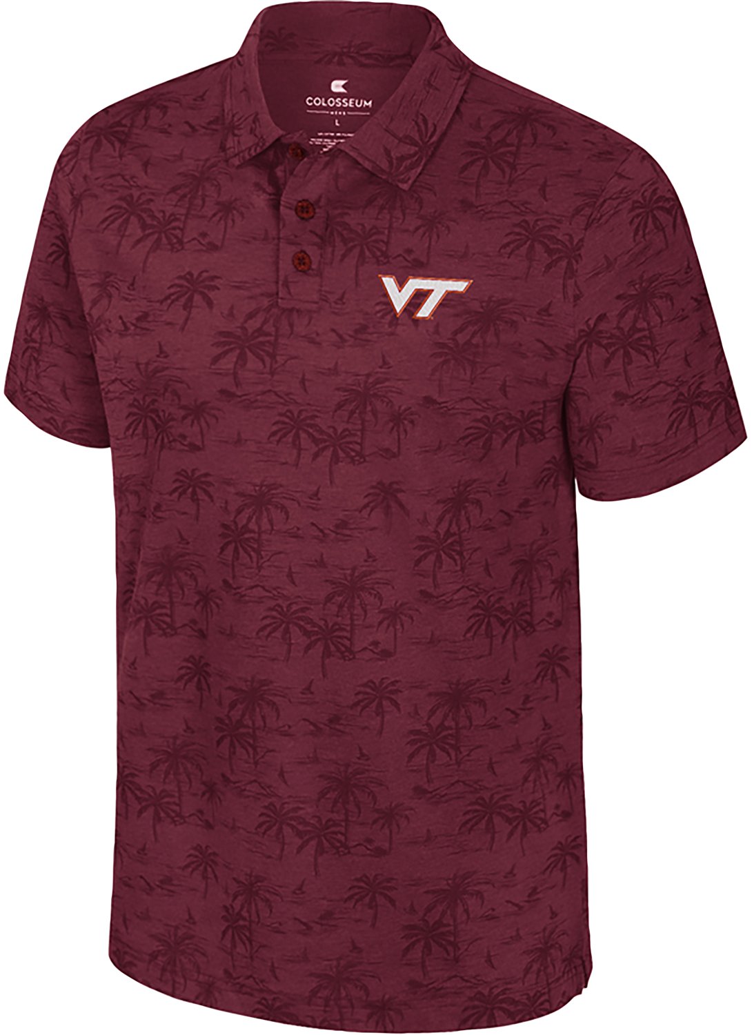 Colosseum Athletics Men's Virginia Tech Fremen Palm Polo Shirt