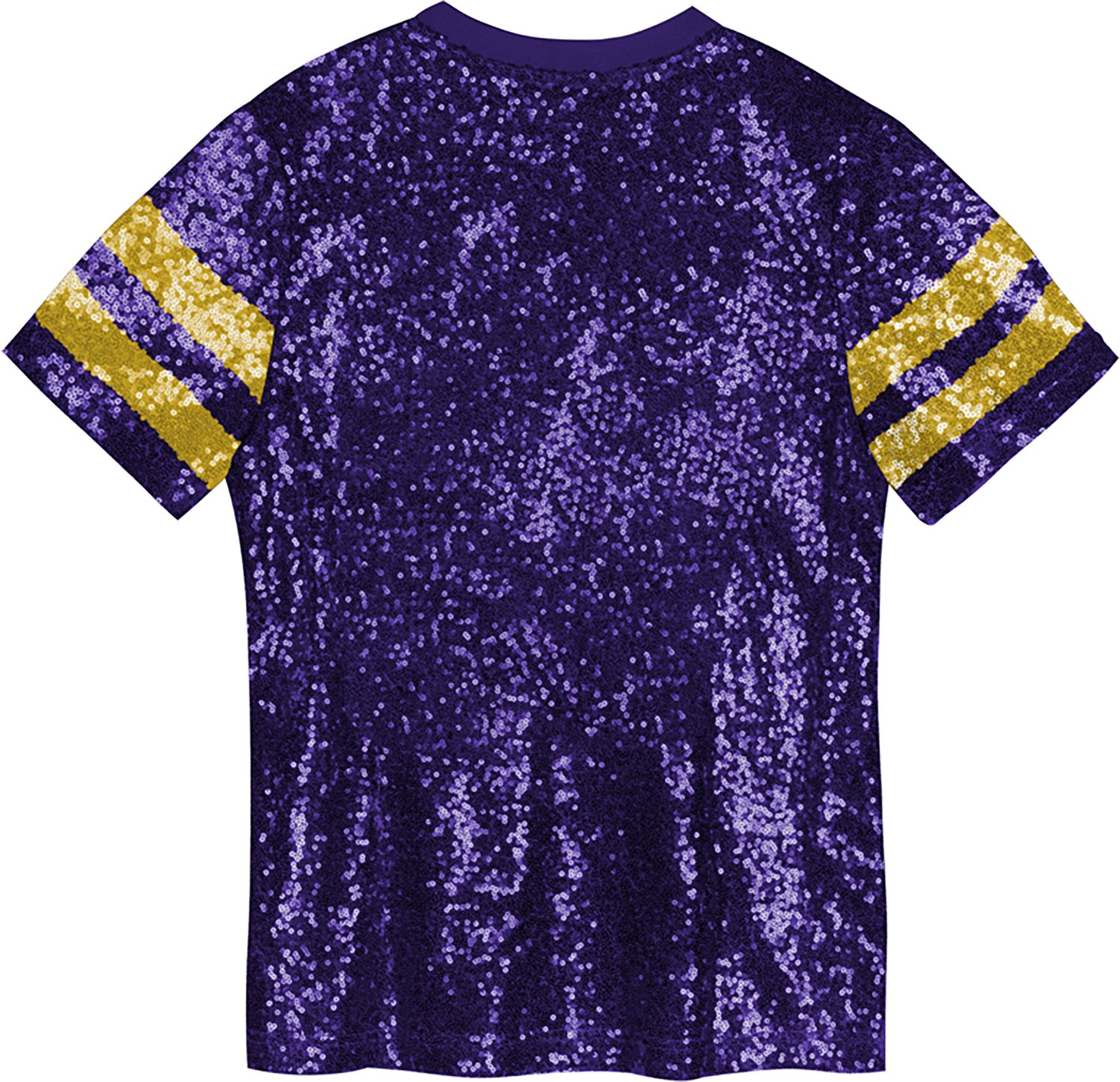 Outerstuff Girls' Louisiana State University KC Glam Sequined Graphic T-shirt