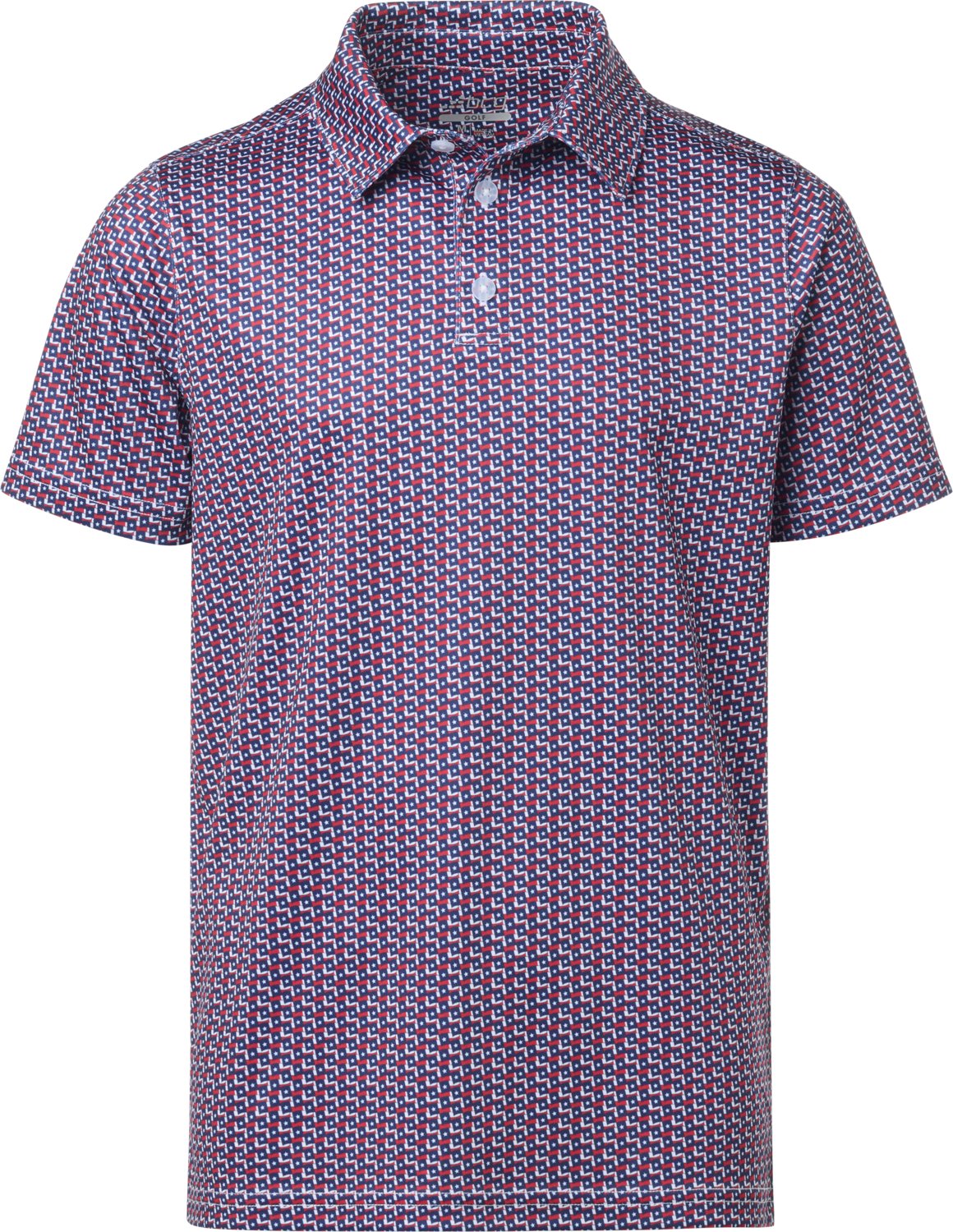 BCG Boys' Golf Texas Flag Print Polo Shirt