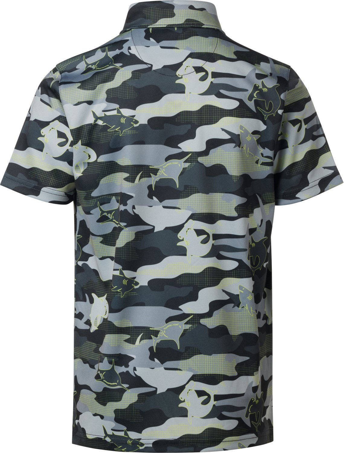 BCG Boys' Shark Camo Print Short Sleeve Polo - view number 2