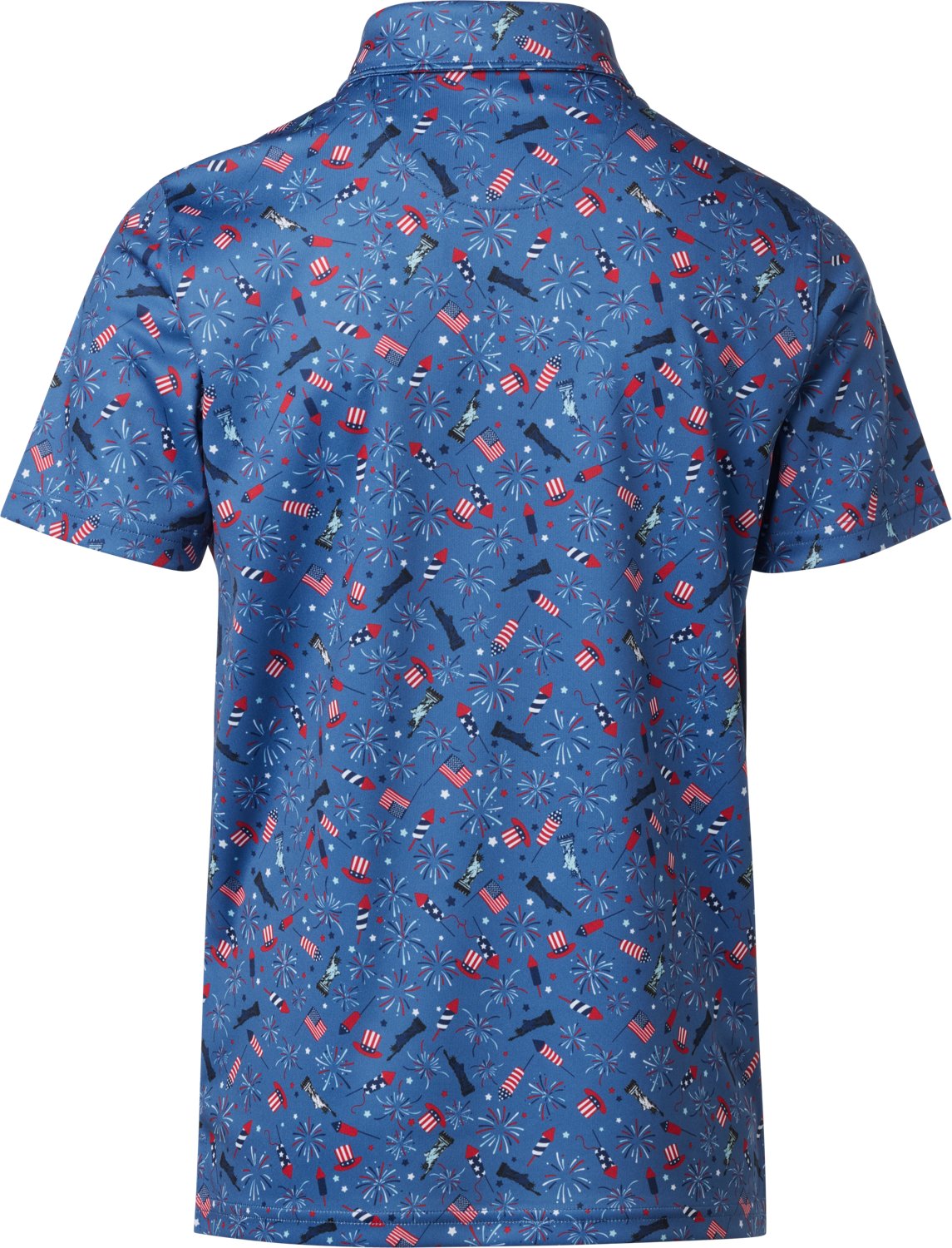 BCG Boy's Patriotic Print Short Sleeve Polo Shirt - view number 2