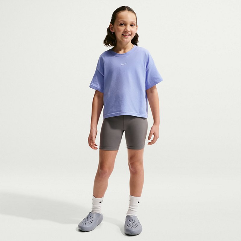 Nike Big Kid Girls Crew Neck Short Sleeve Active T-Shirt, Large, Purple
