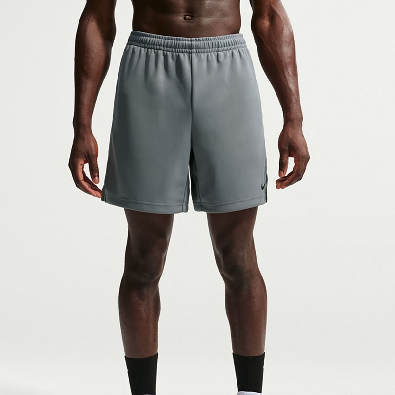 Nike Dri Fit Flex Mens Mid Rise 7" Basketball Short, Medium, Gray