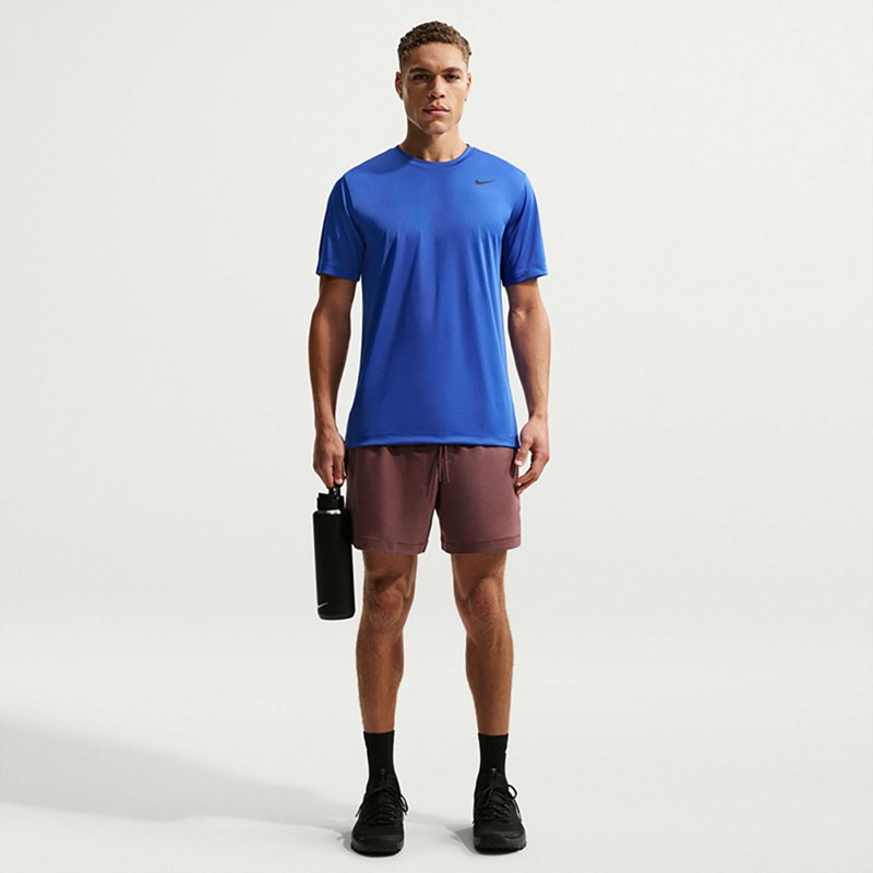 Nike Dri Fit Mens Crew Neck Short Sleeve Quick Dry Active T-Shirt, Medium, Blue