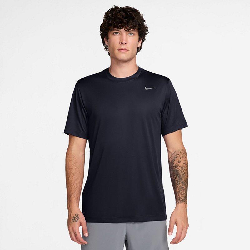 Nike Dri Fit Mens Crew Neck Short Sleeve Quick Dry Active T-Shirt, Small, Blue