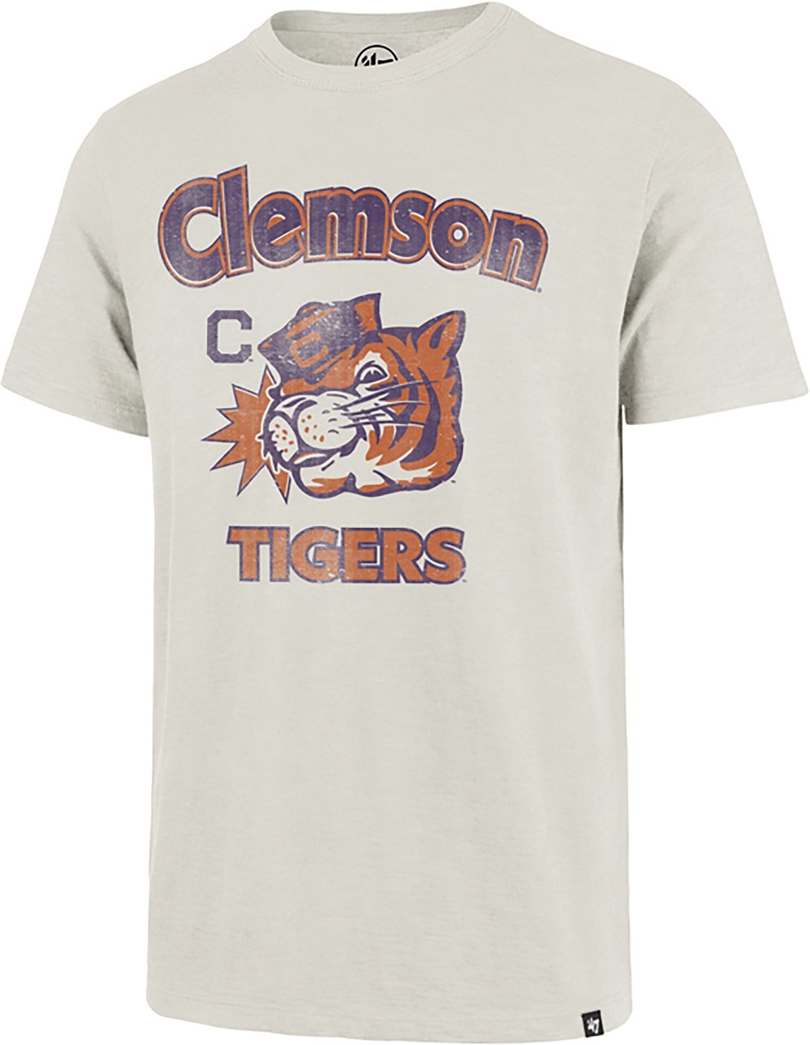 '47 Men's Clemson Tigers Swingin Distressed Scrum Short Sleeve T-shirt