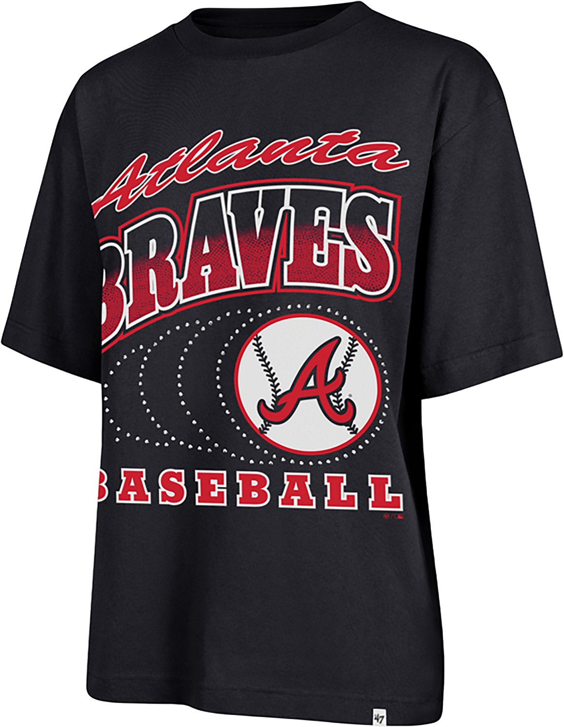 '47 Atlanta Braves Women's Shimmer Shot Foundation Graphic T-shirt