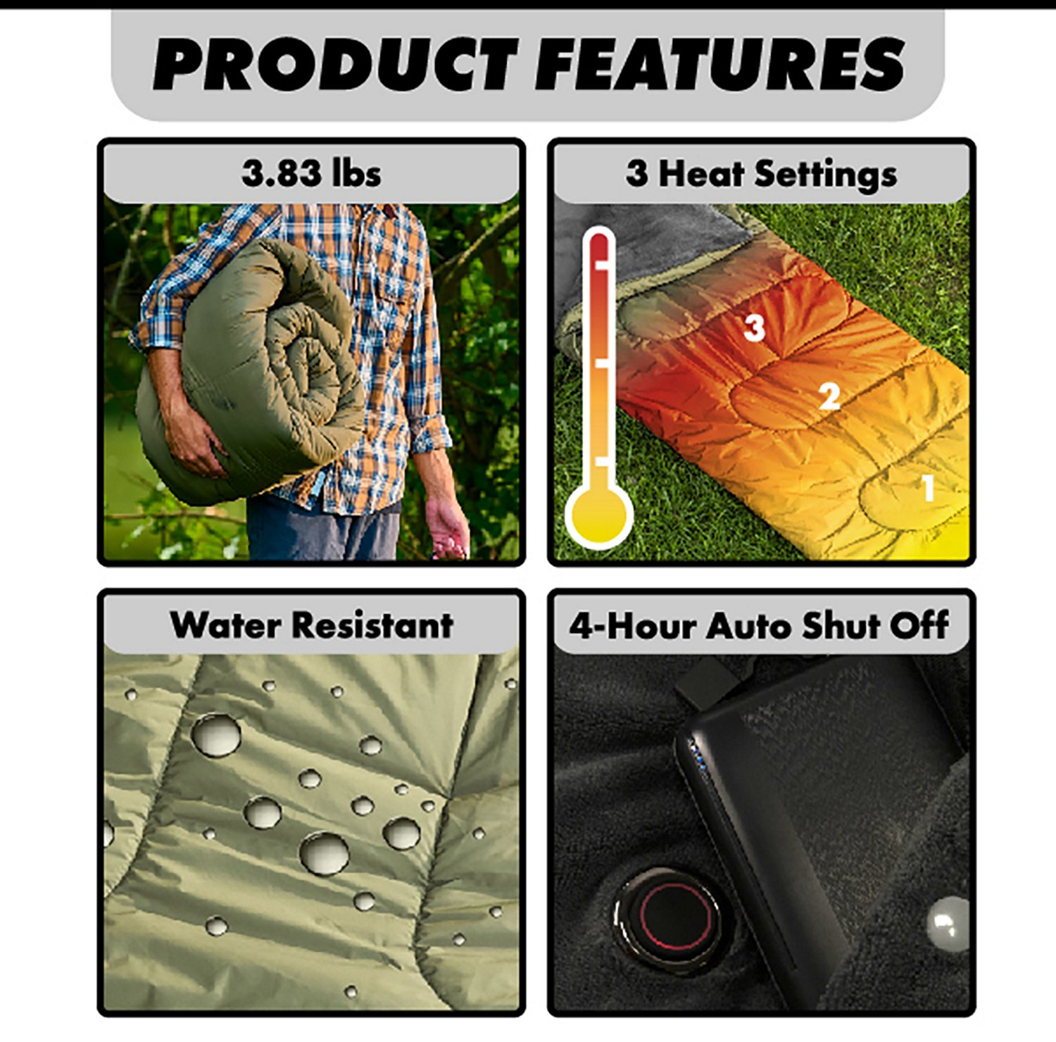 True Timber Heated Mummy Sleeping Bag - view number 5