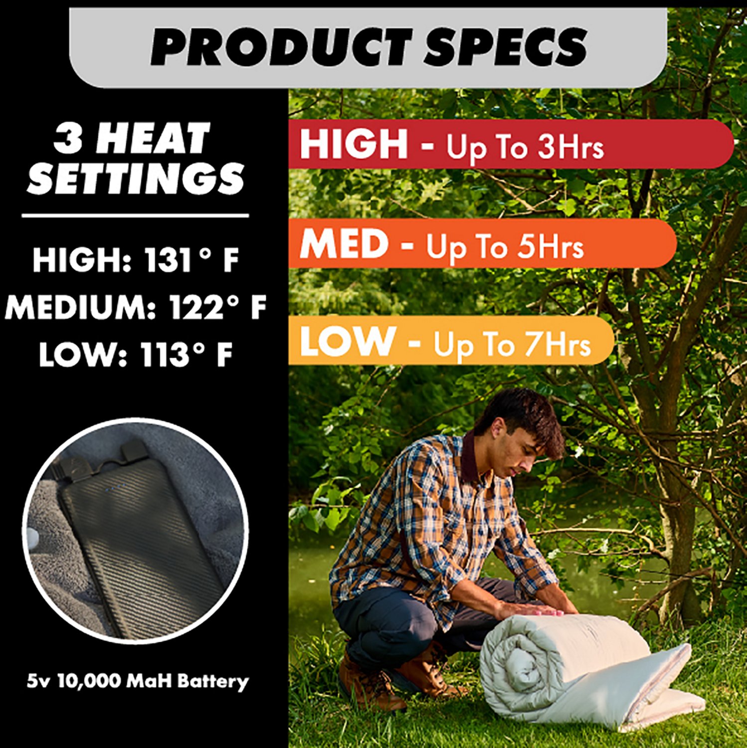 True Timber Heated Mummy Sleeping Bag - view number 6