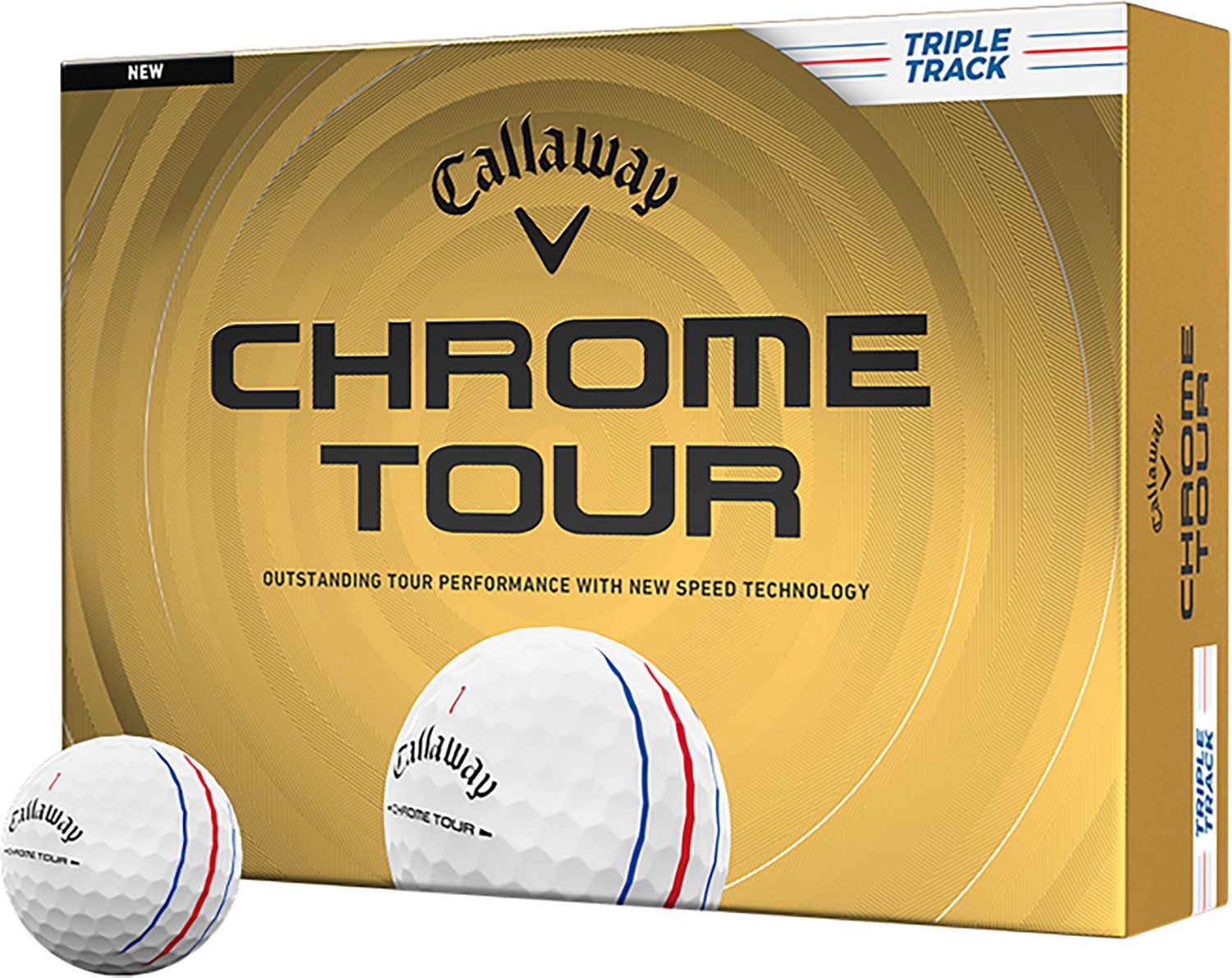 Callaway 2026 Chrome Tour Triple Track Golf Balls 12-Pack