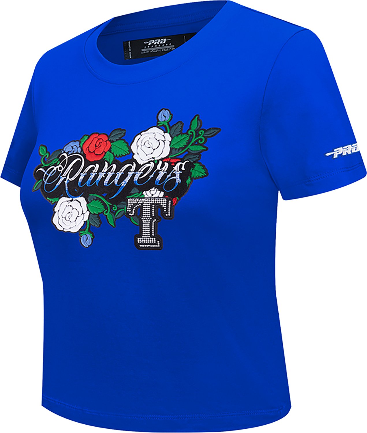 Pro Standard Women's Texas Rangers Ink and Bloom Baby Doll Short Sleeve T-shirt - view number 3