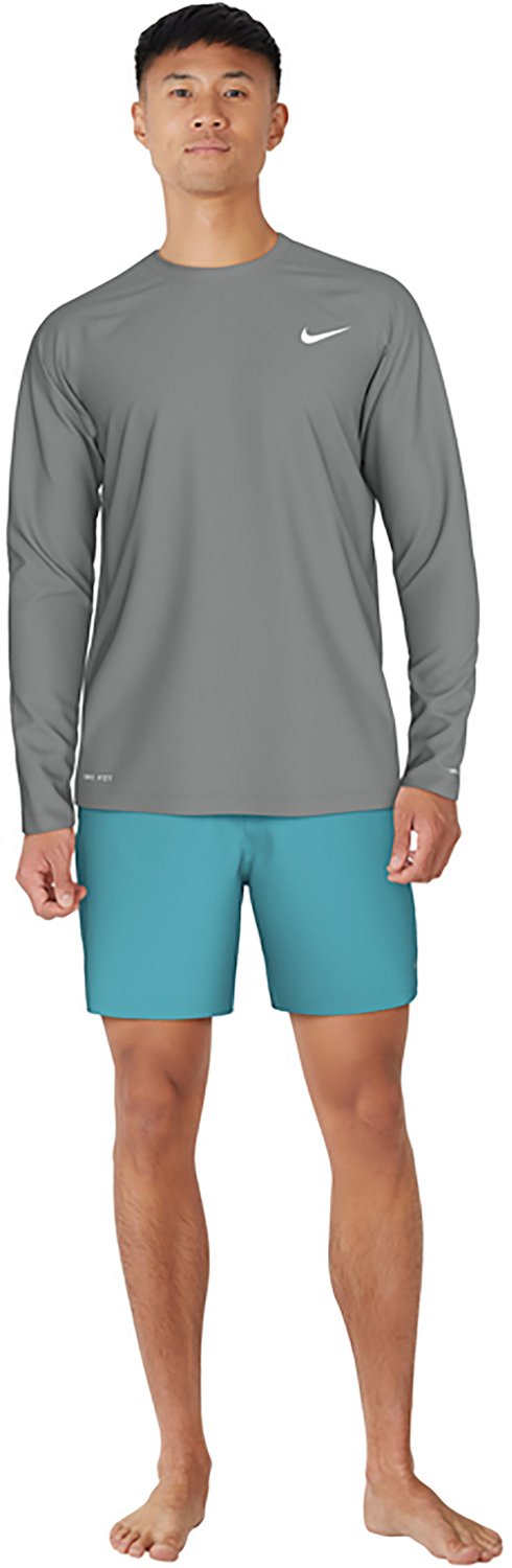 Nike Men's Essential Long Sleeve Hydroguard Rash Guard - view number 4