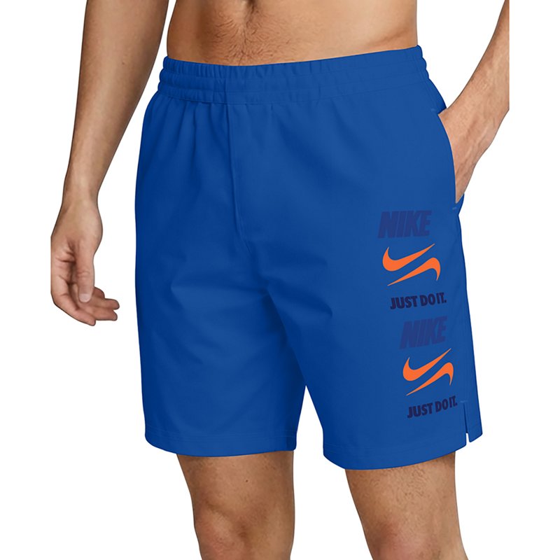 Nike Men's Breaker 7" Brief Lined Volley Swim Trunks, Medium, Blue Crystal