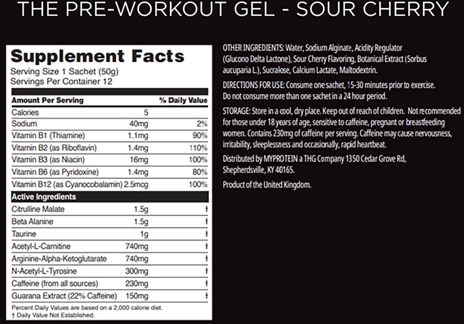 MyProtein HYROX 50g  Pre-Workout Gel - Single - view number 3