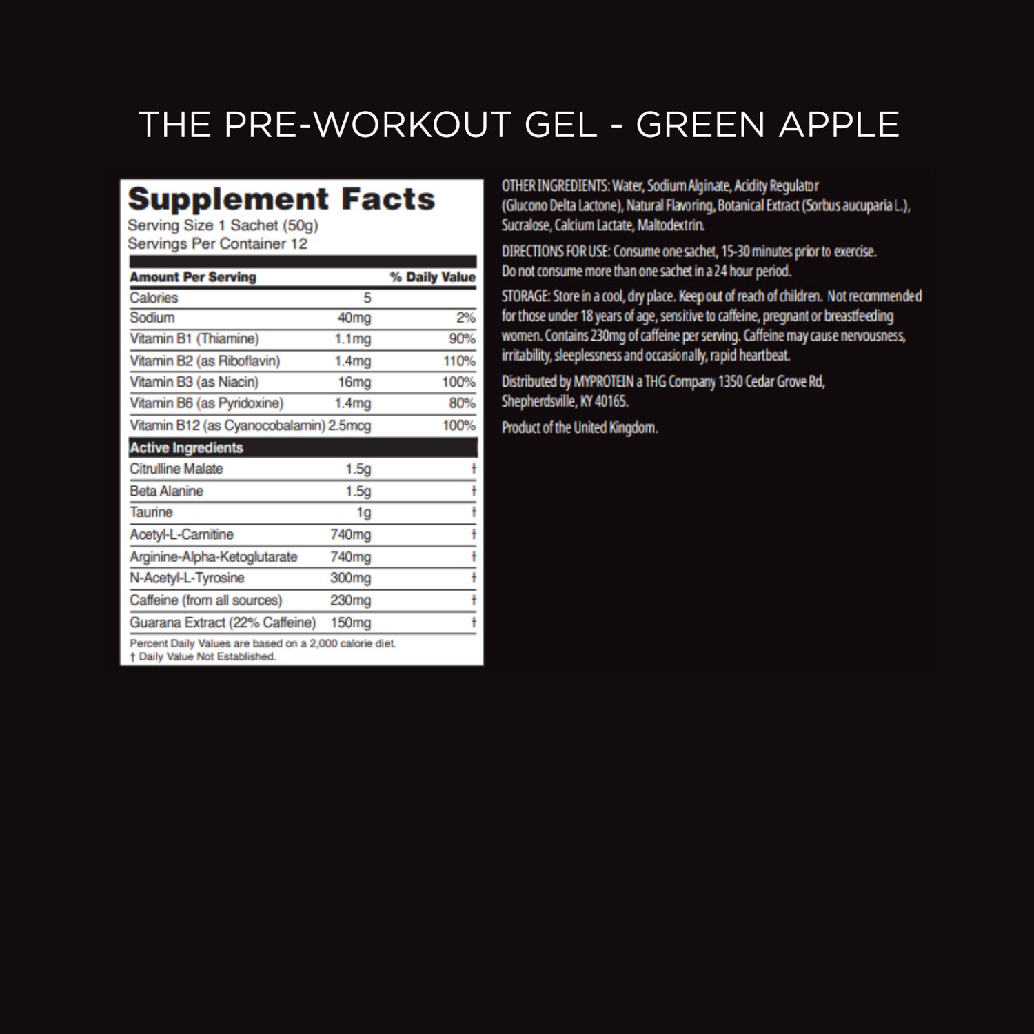 MyProtein HYROX 50 g Sour Cherry Pre-Workout Gel - Singles - view number 4